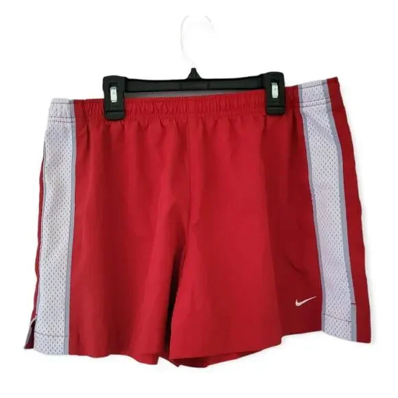 Nike Red Running Shorts Drawstring Medium - Picture 1 of 8